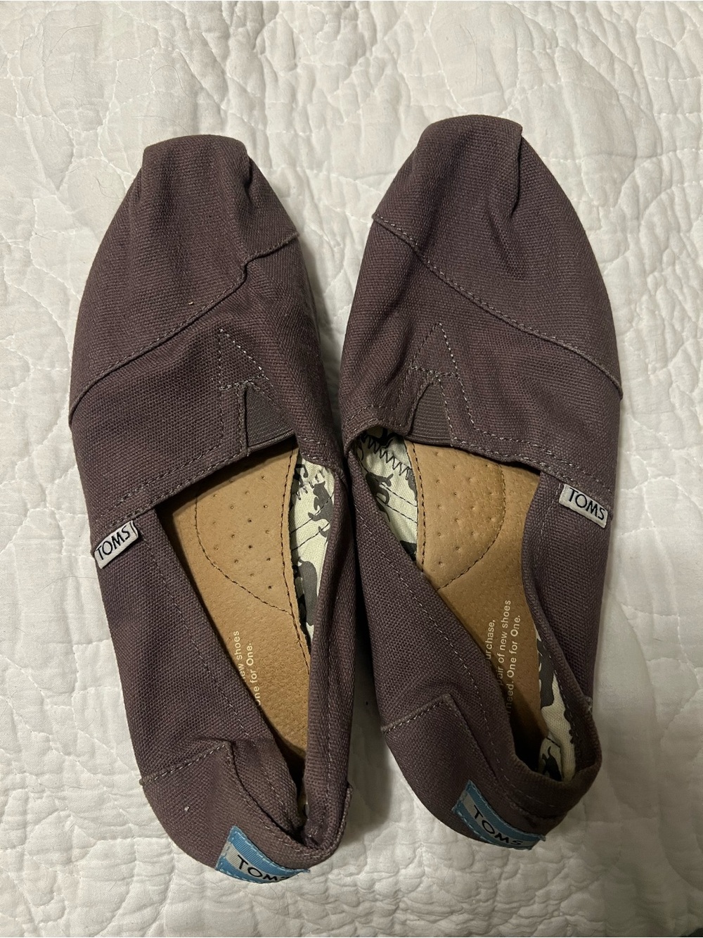 Toms Women's Canvas Slip-On Flats in Deep Brown